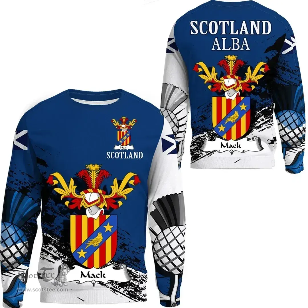 Scottish Mack Clan Scottish Family Crest Scotland Alba Thistle Sweatshirt
