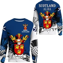 Scottish Galbreath Clan Scottish Family Crest Scotland Alba Thistle Sweatshirt