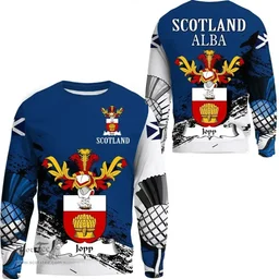 Scottish Jopp Clan Scottish Family Crest Scotland Alba Thistle Sweatshirt