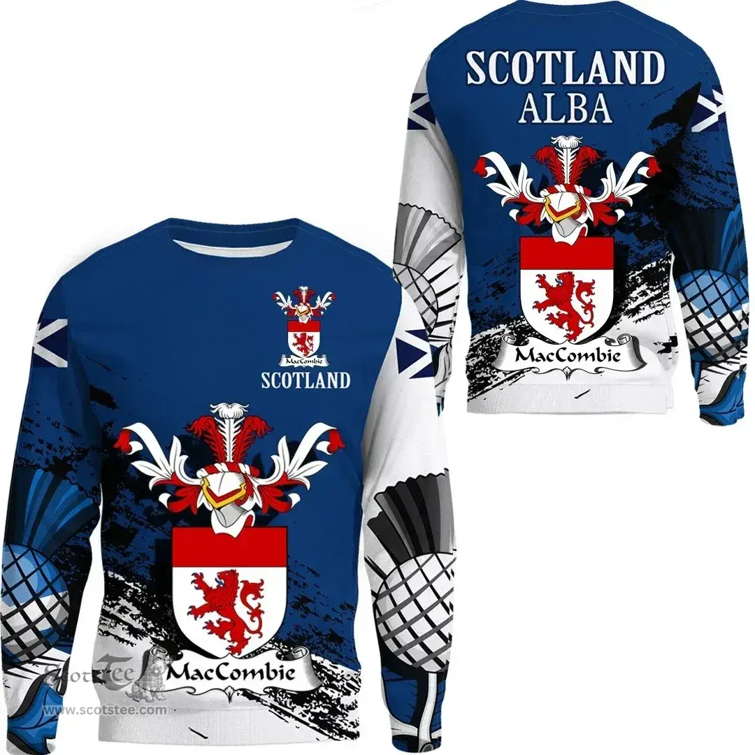 Scottish MacCombie Clan Scottish Family Crest Scotland Alba Thistle Sweatshirt