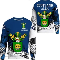 Scottish Libberton Clan Scottish Family Crest Scotland Alba Thistle Sweatshirt