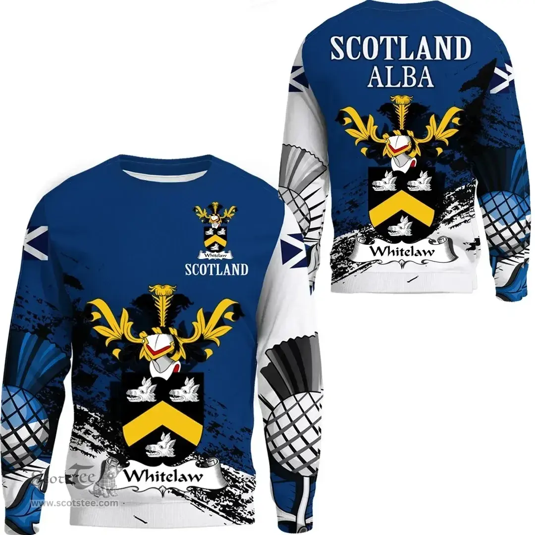 Scottish Whitelaw Clan Scottish Family Crest Scotland Alba Thistle Sweatshirt