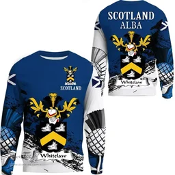 Scottish Whitelaw Clan Scottish Family Crest Scotland Alba Thistle Sweatshirt