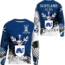 Scottish Monypenny Clan Scottish Family Crest Scotland Alba Thistle Sweatshirt