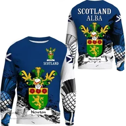 Scottish Newton Clan Scottish Family Crest Scotland Alba Thistle Sweatshirt