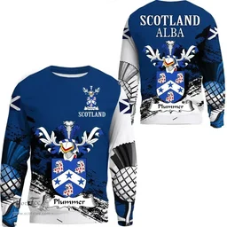 Scottish Plummer Clan Scottish Family Crest Scotland Alba Thistle Sweatshirt