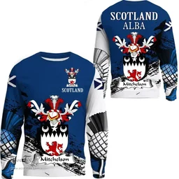 Scottish Mitchelson Clan Scottish Family Crest Scotland Alba Thistle Sweatshirt
