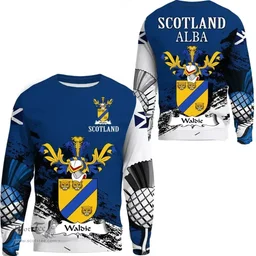 Scottish Waldie Clan Scottish Family Crest Scotland Alba Thistle Sweatshirt