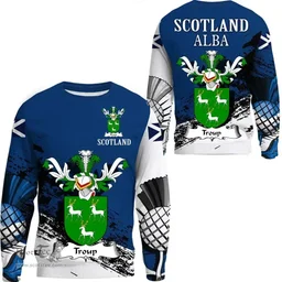 Scottish Troup Clan Scottish Family Crest Scotland Alba Thistle Sweatshirt