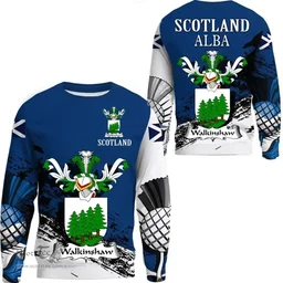 Scottish Walkinshaw Clan Scottish Family Crest Scotland Alba Thistle Sweatshirt