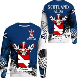 Scottish Osborn Clan Scottish Family Crest Scotland Alba Thistle Sweatshirt