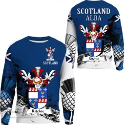Scottish Ritchie Clan Scottish Family Crest Scotland Alba Thistle Sweatshirt
