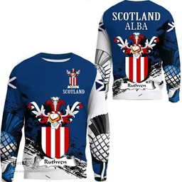 Scottish Ruthven Clan Scottish Family Crest Scotland Alba Thistle Sweatshirt
