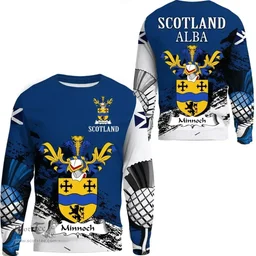 Scottish Minnoch Clan Scottish Family Crest Scotland Alba Thistle Sweatshirt