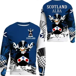 Scottish Tyrie Clan Scottish Family Crest Scotland Alba Thistle Sweatshirt