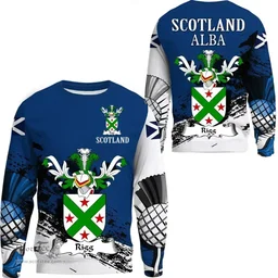Scottish Rigg Clan Scottish Family Crest Scotland Alba Thistle Sweatshirt