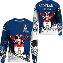 Scottish Wordie Clan Scottish Family Crest Scotland Alba Thistle Sweatshirt
