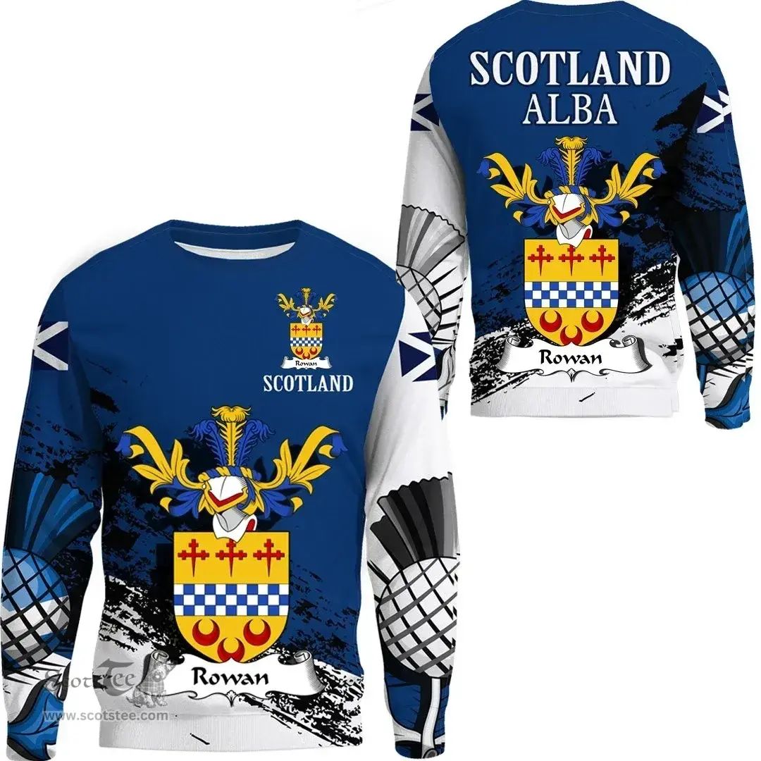 Scottish Rowan Clan Scottish Family Crest Scotland Alba Thistle Sweatshirt