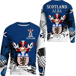 Scottish Pattison Clan Scottish Family Crest Scotland Alba Thistle Sweatshirt