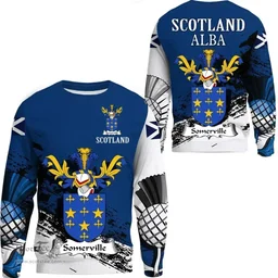 Scottish Somerville Clan Scottish Family Crest Scotland Alba Thistle Sweatshirt