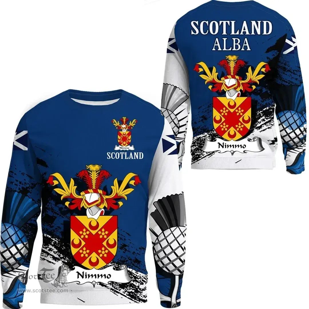 Scottish Nimmo Clan Scottish Family Crest Scotland Alba Thistle Sweatshirt