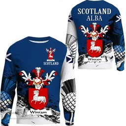 Scottish Winram Clan Scottish Family Crest Scotland Alba Thistle Sweatshirt
