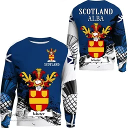 Scottish Muter Clan Scottish Family Crest Scotland Alba Thistle Sweatshirt