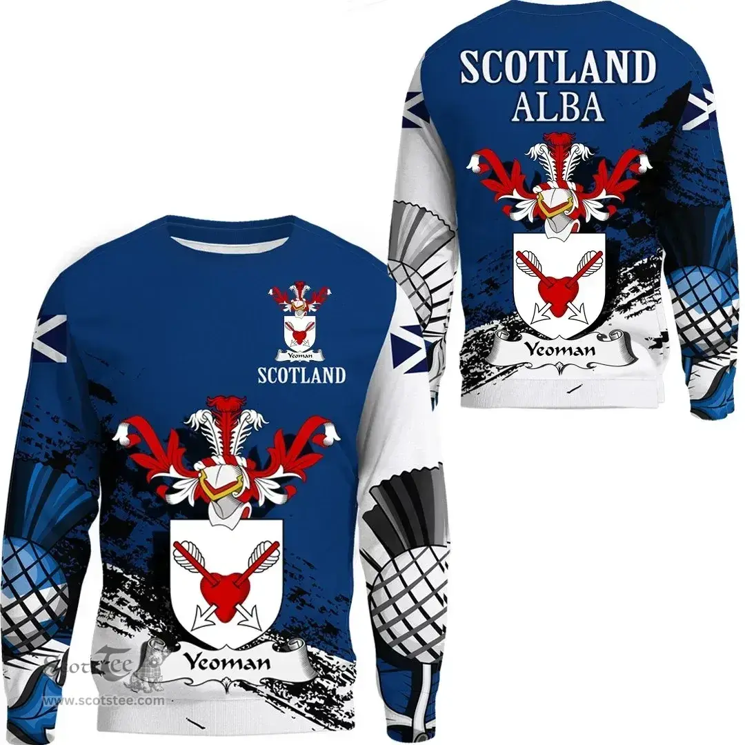 Scottish Yeoman Clan Scottish Family Crest Scotland Alba Thistle Sweatshirt