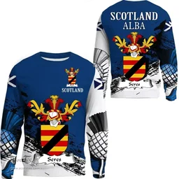 Scottish Seres Clan Scottish Family Crest Scotland Alba Thistle Sweatshirt