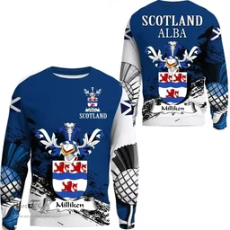 Scottish Milliken Clan Scottish Family Crest Scotland Alba Thistle Sweatshirt