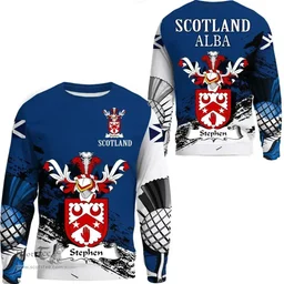 Scottish Stephen Clan Scottish Family Crest Scotland Alba Thistle Sweatshirt