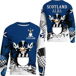 Scottish Richardson Clan Scottish Family Crest Scotland Alba Thistle Sweatshirt