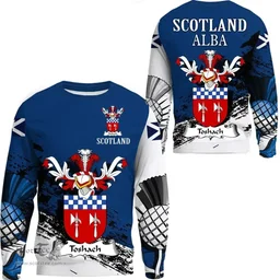 Scottish Toshach Clan Scottish Family Crest Scotland Alba Thistle Sweatshirt