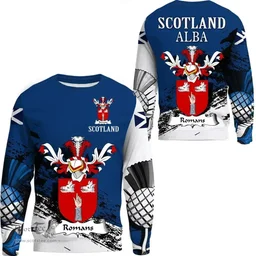 Scottish Romans Clan Scottish Family Crest Scotland Alba Thistle Sweatshirt