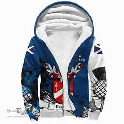 Scottish Beatson Clan Scottish Family Crest Scotland Alba Thistle Sherpa Hoodie
