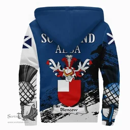 Scottish Blencow or Blencowe Clan Scottish Family Crest Scotland Alba Thistle Sherpa Hoodie