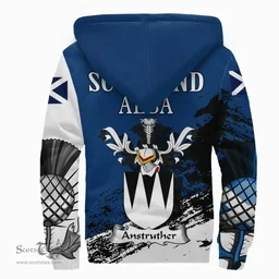 Scottish Anstruther Clan Scottish Family Crest Scotland Alba Thistle Sherpa Hoodie
