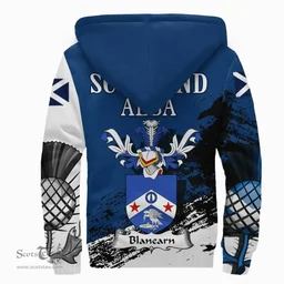 Scottish Blanearn Clan Scottish Family Crest Scotland Alba Thistle Sherpa Hoodie