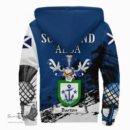 Scottish Barton Clan Scottish Family Crest Scotland Alba Thistle Sherpa Hoodie