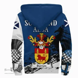 Scottish Borron Clan Scottish Family Crest Scotland Alba Thistle Sherpa Hoodie