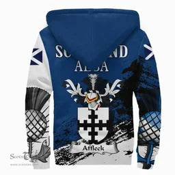 Scottish Affleck Clan Scottish Family Crest Scotland Alba Thistle Sherpa Hoodie