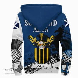 Scottish Athell Clan Scottish Family Crest Scotland Alba Thistle Sherpa Hoodie