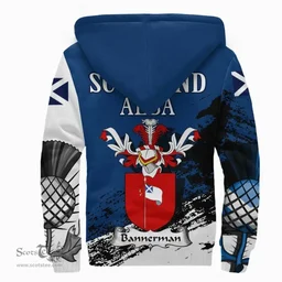 Scottish Bannerman Clan Scottish Family Crest Scotland Alba Thistle Sherpa Hoodie