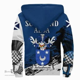 Scottish Arbuthnott Clan Scottish Family Crest Scotland Alba Thistle Sherpa Hoodie