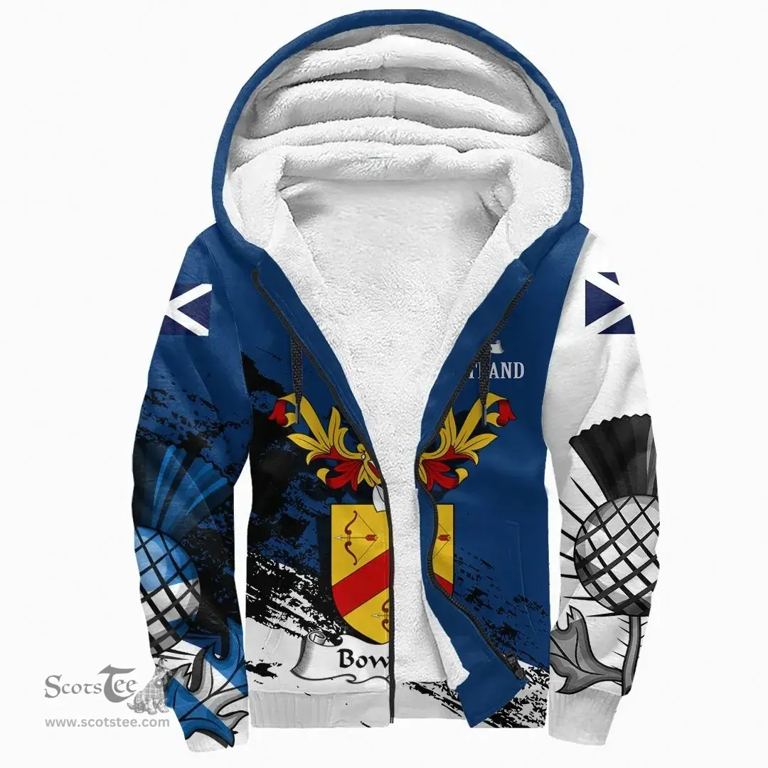 Scottish Bowman Clan Scottish Family Crest Scotland Alba Thistle Sherpa Hoodie