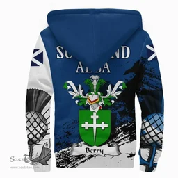 Scottish Berry Clan Scottish Family Crest Scotland Alba Thistle Sherpa Hoodie