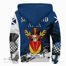 Scottish Brechin Clan Scottish Family Crest Scotland Alba Thistle Sherpa Hoodie