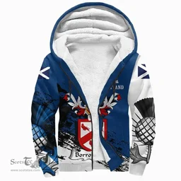 Scottish Borrowman Clan Scottish Family Crest Scotland Alba Thistle Sherpa Hoodie