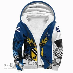 Scottish Charles Clan Scottish Family Crest Scotland Alba Thistle Sherpa Hoodie