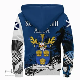 Scottish Cumming Clan Scottish Family Crest Scotland Alba Thistle Sherpa Hoodie